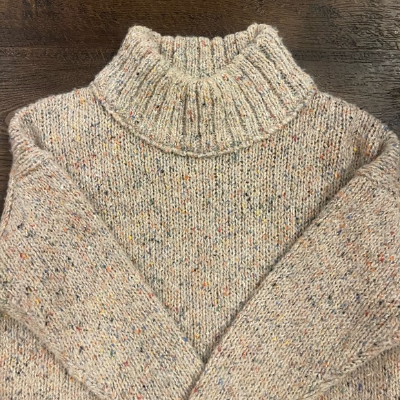 J Crew Mock Turtleneck Wool Sweater in Confetti - Picture 6 of 7